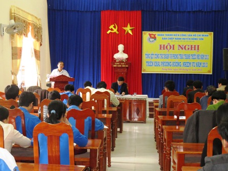 NÔNG SƠN TỔ CHỨC HỘI NGHỊ TỔNG KẾT CÔNG TÁC ĐOÀN, HỘI VÀ PHONG TRÀO THANH THIẾU NHI NĂM 2012