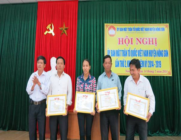 Hội nghị Ủy ban Mặt trận TQVN huyện Nông Sơn lần thứ 2 khóa II, nhiệm kỳ (2014 – 2019)